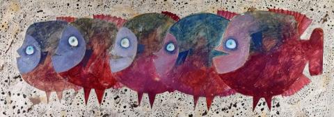 Schattenfiguren von Helga Borisch zu Das Krokodil vom Nil, Staatliches Puppentheater Dresden 1966